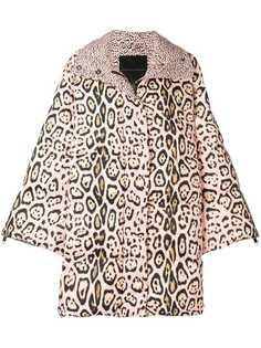 leopard print padded coat   leopard print padded coat Ermanno ScervinoErmanno Scervino