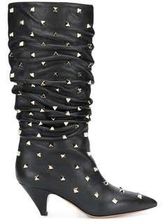 сапоги без застежки с отделкой Rockstud Valentino