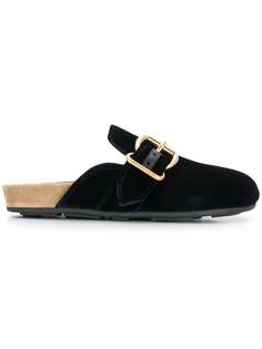 слипперы с пряжкой Prada