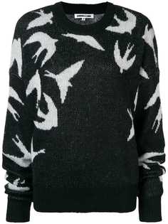 свитер с узором интарсия в виде ласточек McQ Alexander McQueen