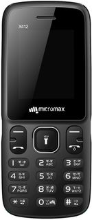 Мобильный телефон MICROMAX X412 черный/серый