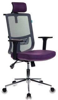 Кресло руководителя БЮРОКРАТ MC-612-H, на колесиках, фиолетовый/серый [mc-612-h/dg/violet]