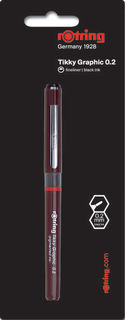 Ручка капиллярная Rotring Tikky Graphic (1904626) 0.2мм черные чернила