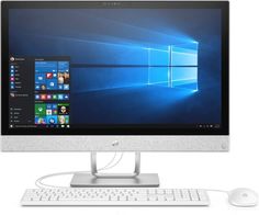 Моноблок HP Pavilion 24-r118ur, 23.8&quot;, Intel Core i5 8400T, 8Гб, 1000Гб, 128Гб SSD, AMD Radeon 530 - 2048 Мб, Windows 10, белый [4gm50ea]