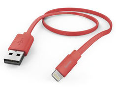 Кабель HAMA Flat, Lightning (m) - USB A (m), 1.2м, розовый [00173645]