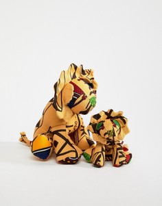 Набор из 2 фигурок львов ручной работы ASOS Made In Kenya - Мульти