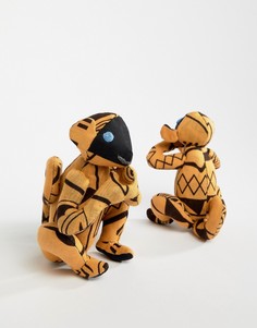 Набор из 2 фигурок обезьянок ручной работы ASOS Made In Kenya - Мульти