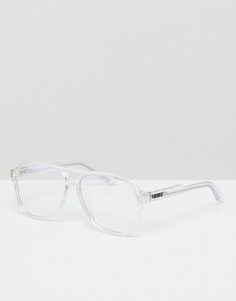 Прозрачные очки-авиаторы с прозрачными стеклами Quay Australia - Очистить