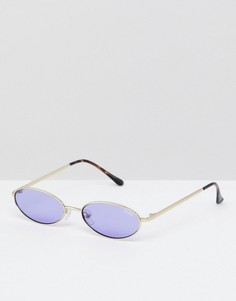 Фиолетовые овальные солнцезащитные очки Quay Australia Clout - Розовый