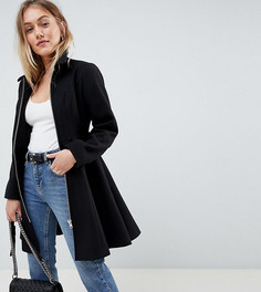 Пальто на молнии ASOS DESIGN Petite - Черный