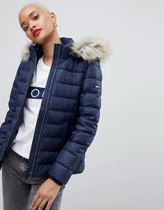 Дутая пуховая куртка Tommy Jeans - Темно-синий