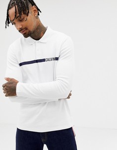 Футболка-поло узкого кроя Calvin Klein Paul - Белый