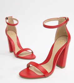 Красные легкие босоножки на блочном каблуке Missguided - Красный