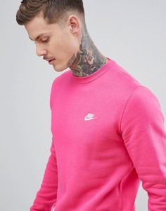 Розовый свитшот с логотипом-галочкой Nike Club 804340-674 - Розовый