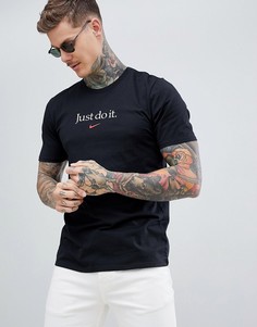 Черная футболка с надписью Just Do It Nike AA6578-010 - Черный
