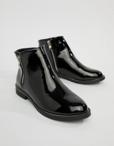 Лакированные ботинки на молнии Vero Moda - Черный