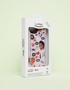 Чехол для iPhone 6/6s/7/8 с кимоджи LuMee DUO - Розовый