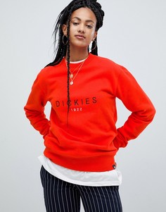 Свободный свитшот с большим логотипом Dickies - Красный