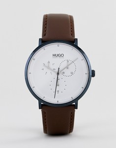 Часы с кожаным ремешком HUGO 1530008 Guide - Коричневый