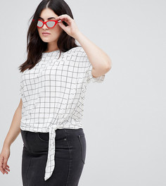 Лонгслив с завязкой спереди New Look Curve - Белый