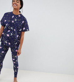 Пижамный комплект из футболки и леггинсов ASOS DESIGN Maternity - Темно-синий