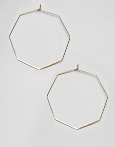 Восьмиугольные серьги-кольца Nylon - Золотой