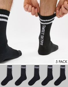 Набор из 5 пар носков с выцветшим эффектом SWEET SKTBS - Черный