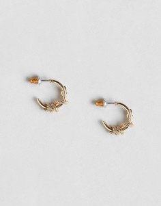 Золотистые серьги-кольца со змеями ASOS DESIGN - Золотой