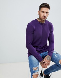 Фиолетовый джемпер с круглым вырезом Pull&Bear - Фиолетовый Pull&;Bear