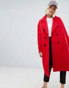 Красное строгое пальто Pull&bear - Красный Pull&;Bear