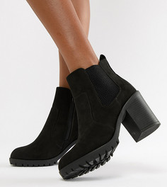 Ботинки для широкой стопы на каблуке New Look - Черный