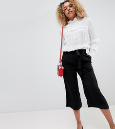 Кюлоты с завязкой на поясе New Look petite - Черный