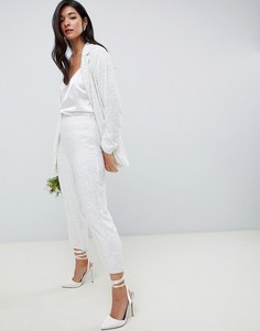Декорированные брюки ASOS EDITION - Белый