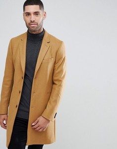 Бежевое пальто из ткани с добавлением шерсти и кашемира PS Paul Smith - Рыжий