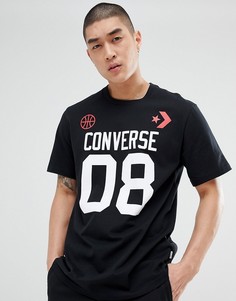 Черная футболка Converse Basketball Theme 10005897-A01 - Черный