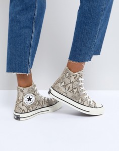 Высокие кроссовки с принтом под кожу змеи Converse Chuck Taylor All Star 70 - Мульти