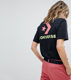 Черная футболка с отделкой Converse эксклюзивно для ASOS - Черный