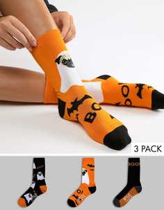 3 пары носков с принтом Sock Shop - Оранжевый