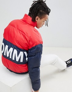 Двусторонняя дутая куртка (темно-синяя/красная) Tommy Jeans - Темно-синий