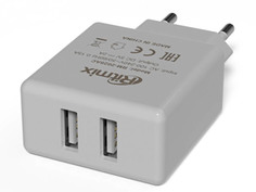 Зарядное устройство Ritmix RM-2025AC 2xUSB White