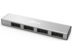 Хаб USB Ritmix CR-2407 USB 4-ports Silver