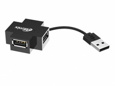 Хаб USB Ritmix CR-2404 USB 4-ports Black
