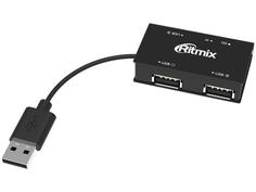 Хаб USB Ritmix CR-2322 SD/microSD/3xUSB Black