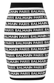 Мини-юбка с логотипом бренда Balmain