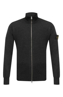 Шерстяной кардиган на молнии с воротником-стойкой Stone Island