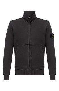 Хлопковый кардиган на молнии с воротником-стойкой Stone Island