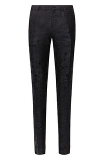 Шелковые брюки прямого кроя Dolce & Gabbana