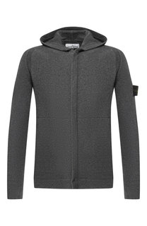 Шерстяной кардиган на молнии с капюшоном Stone Island