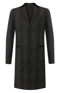 Однобортное пальто из смеси шерсти и вискозы Givenchy