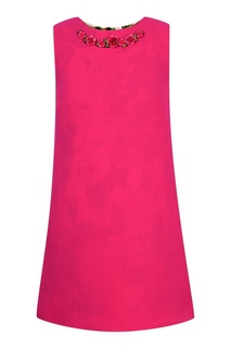 Розовое платье с аппликацией Dolce&Gabbana Kids